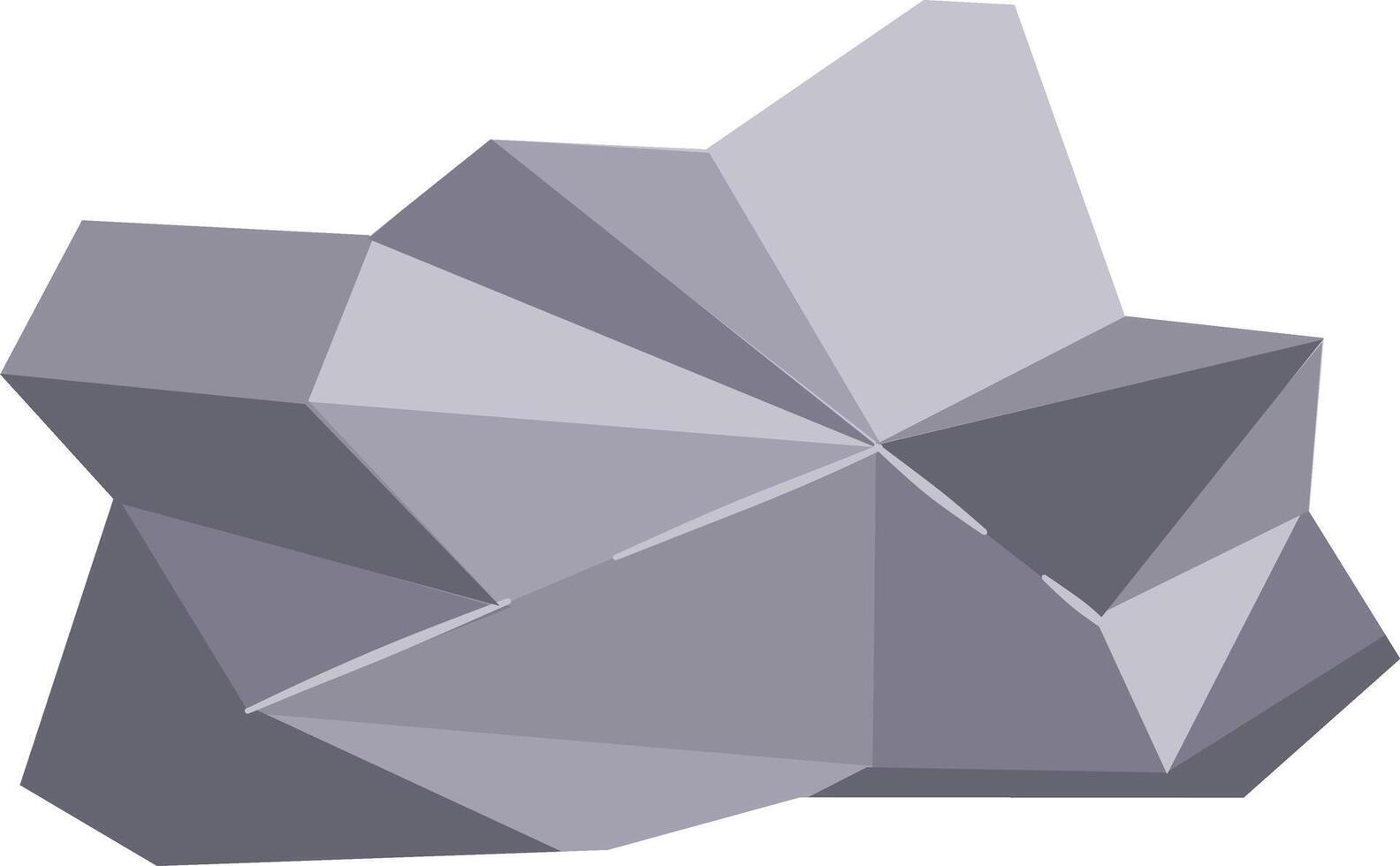 Boulder Rock Illustration on White Background, vector