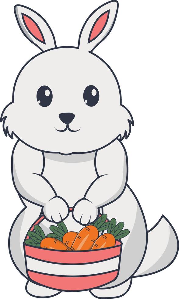 Rabbit Character Illustration. vector