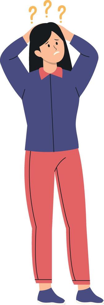 Illustration of Person Asking Question with Cartoon Design vector