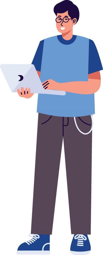Illustration of People with Technology Devices. vector