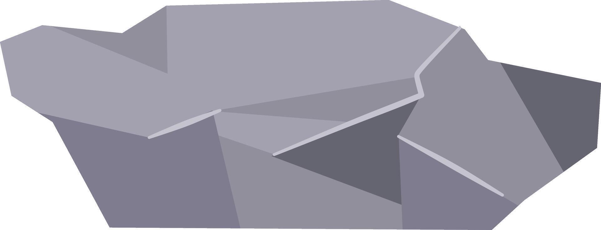 Boulder Rock Illustration with Flat Design. vector