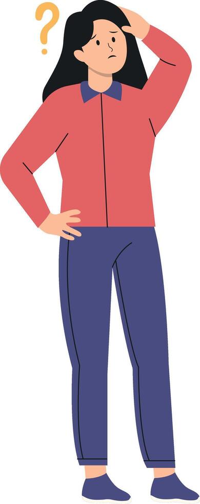 Illustration of Person Asking Question with Cartoon Design. vector