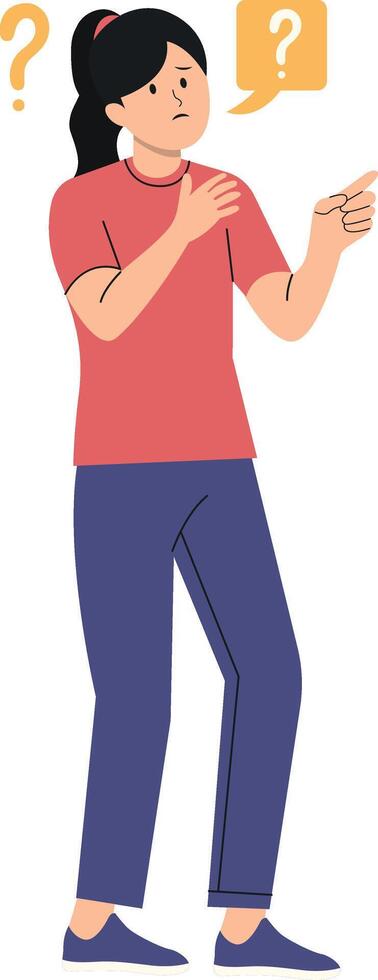 Illustration of Person Asking Question vector