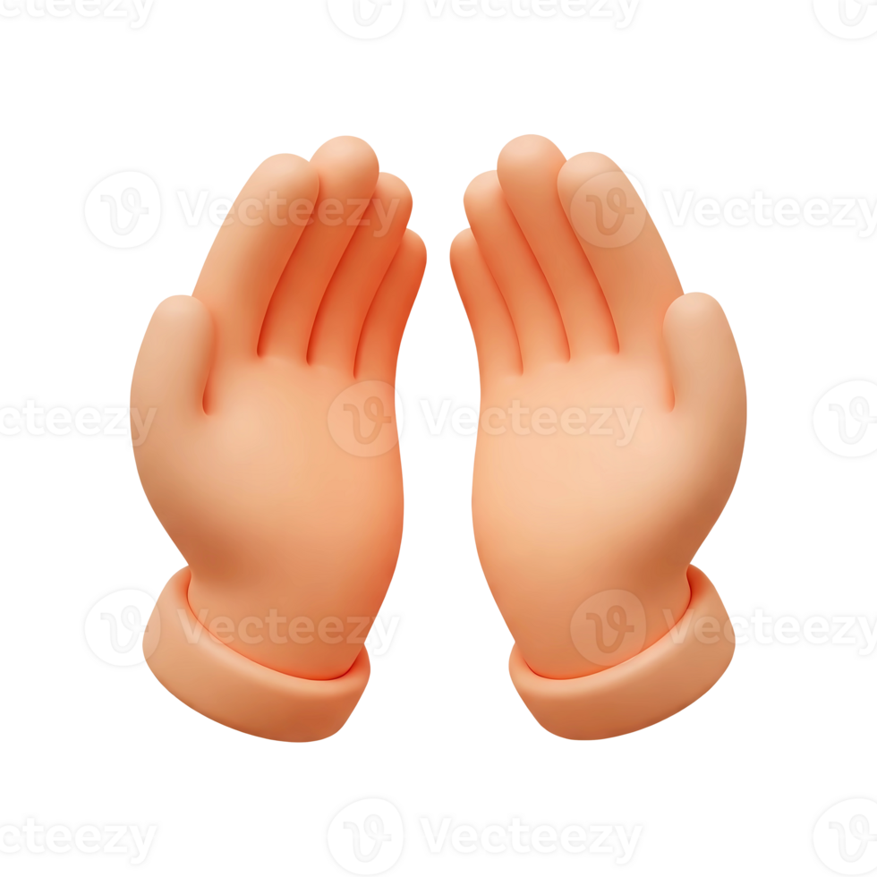 3D rendering of Praying Hands png