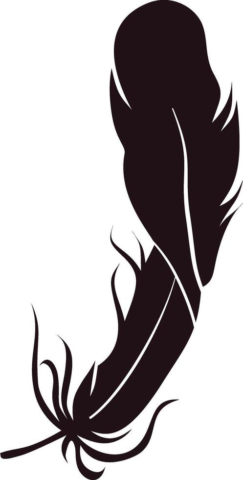 Bird Feather Silhouette vector