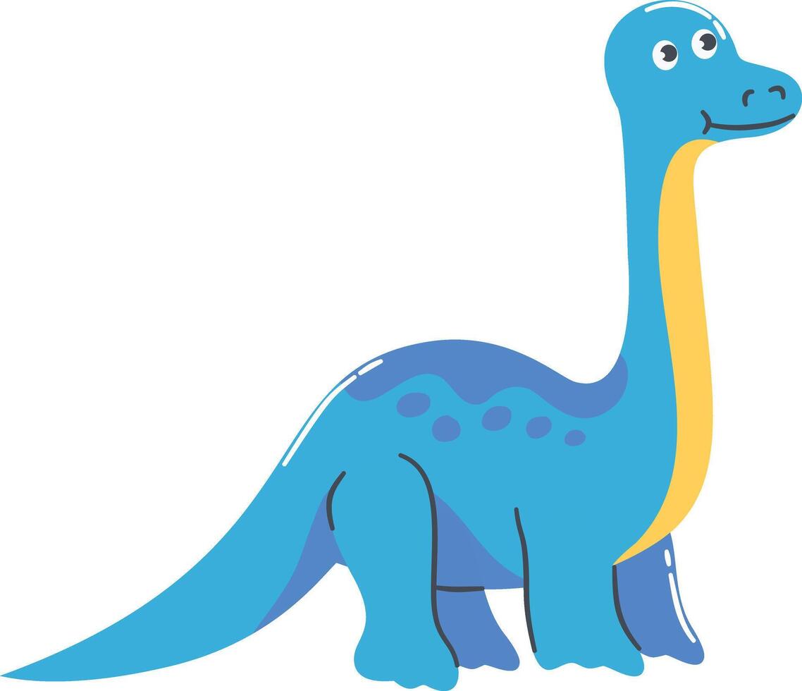 Cute Dinosaurs Cartoon Character. Isolated on White Background vector
