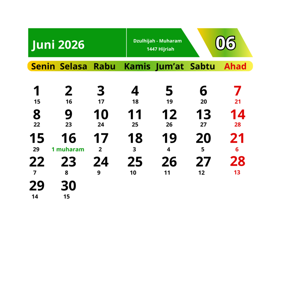 june 2026 calendar template png