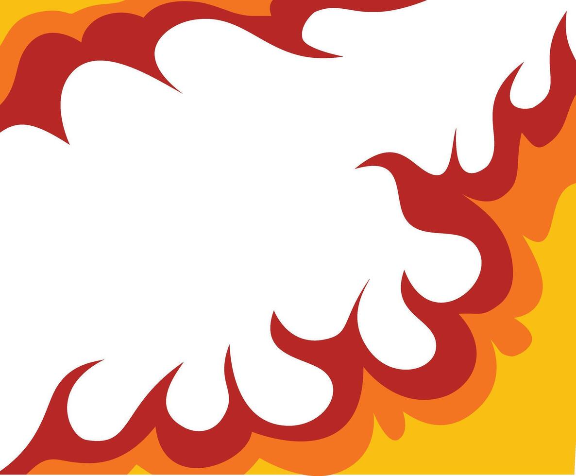 Fire Frame Border Icon on White Background vector