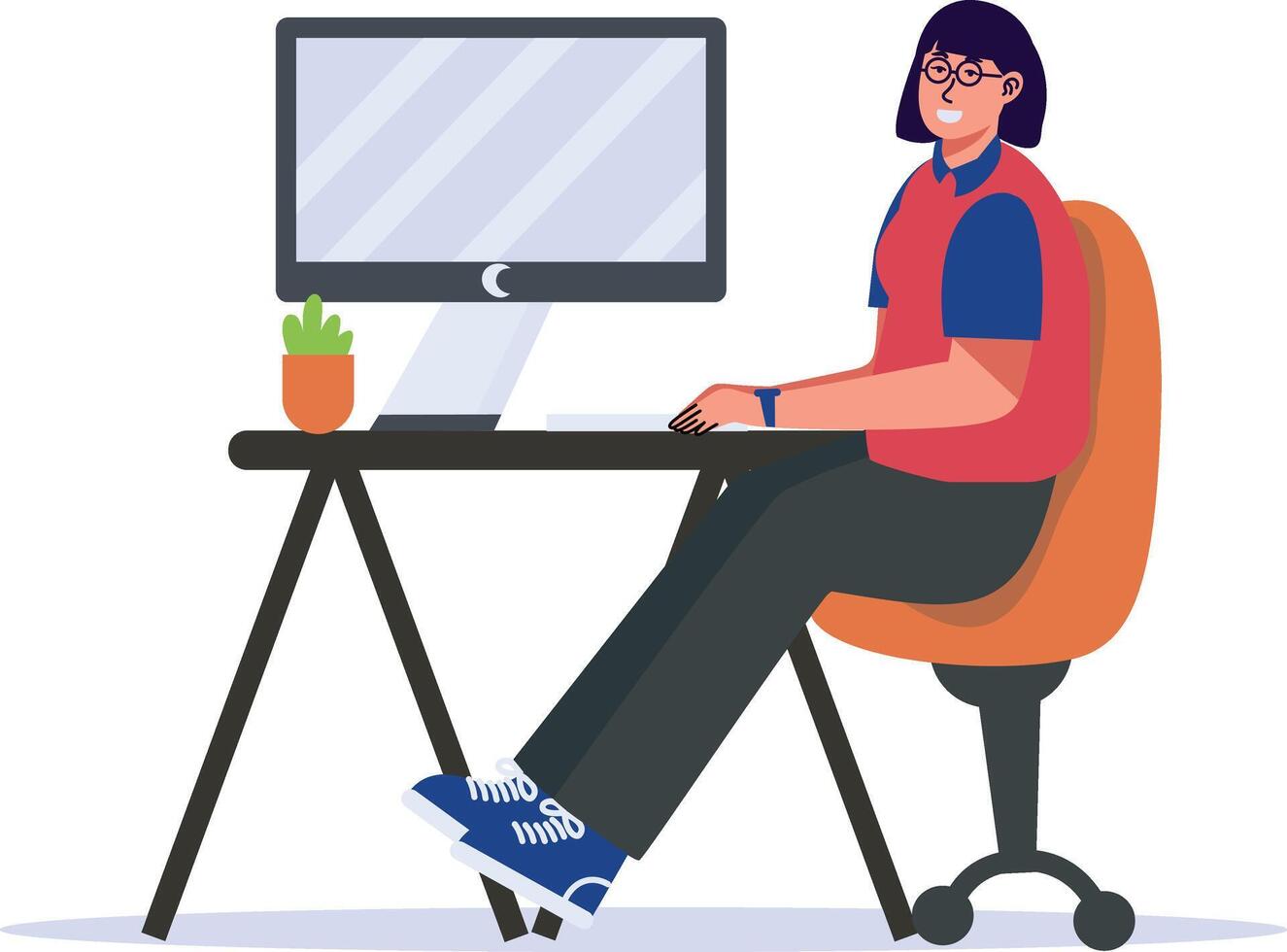 Programmer People Illustration on White Background vector