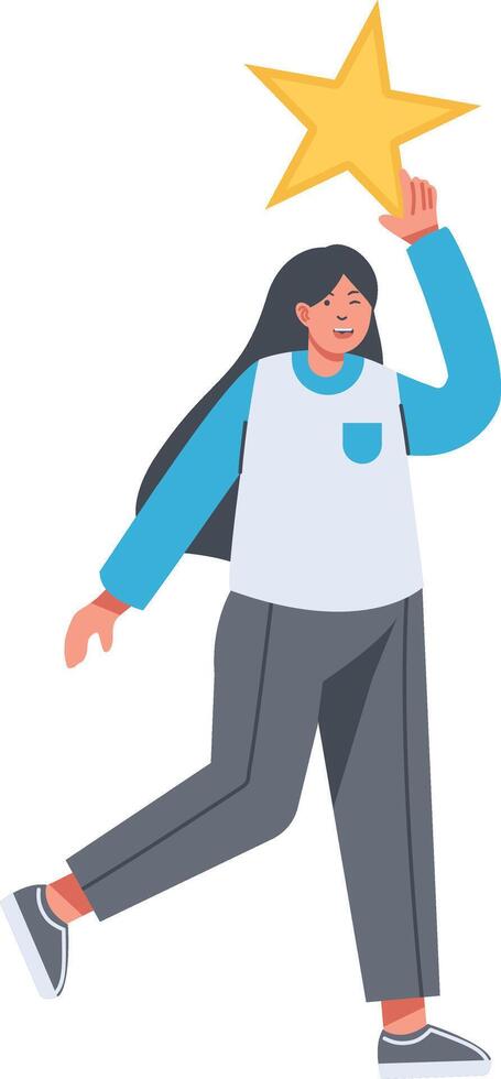 People Giving Star. vector