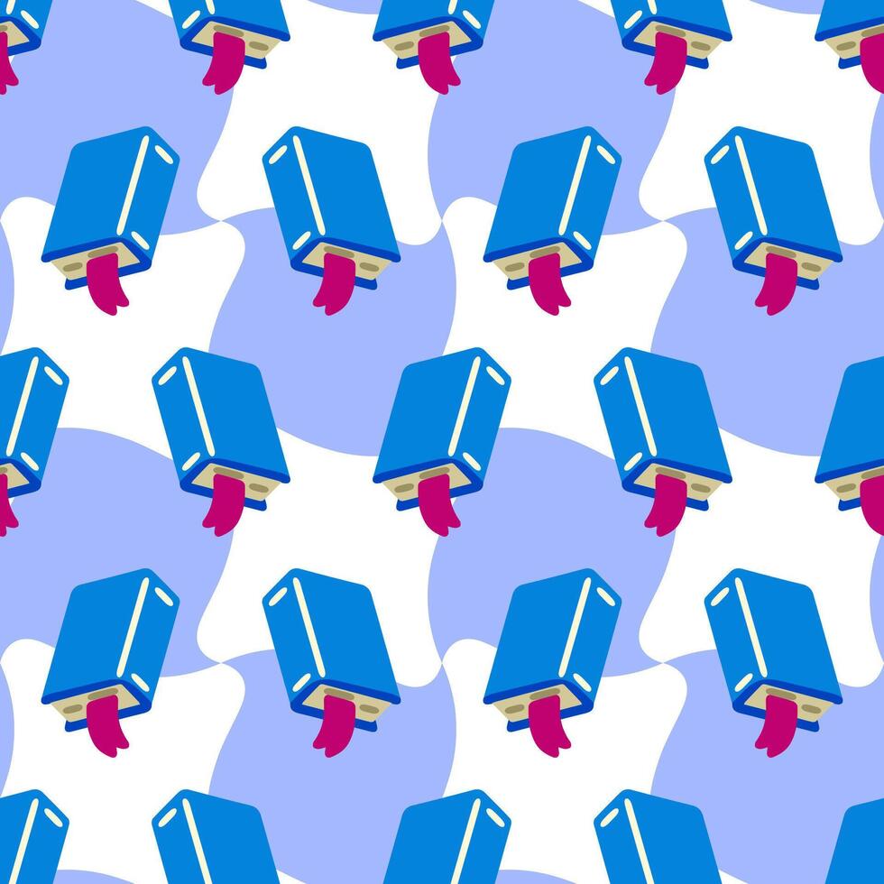 Funny Book Tongue Pattern Design vector