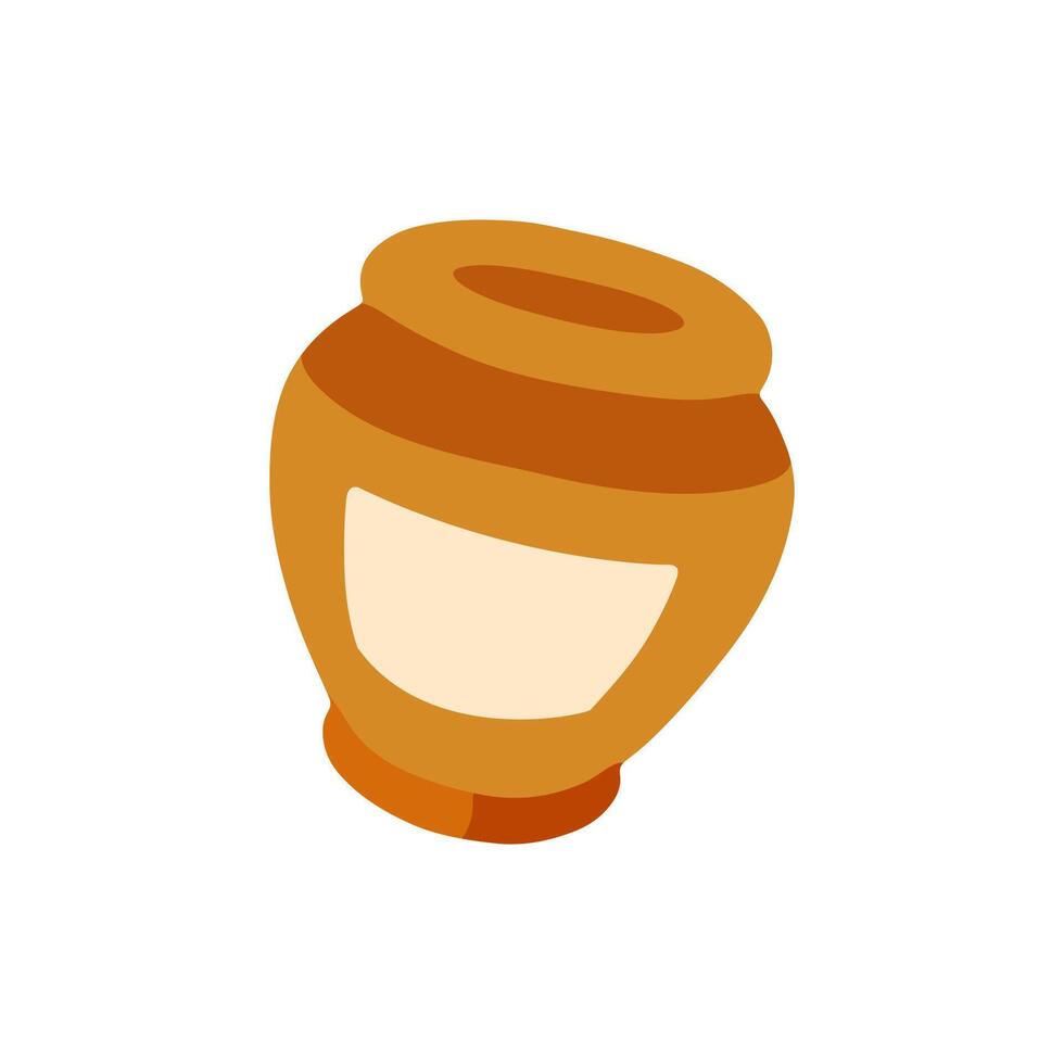 Cartoon Honey Clay Jar Isolated vector