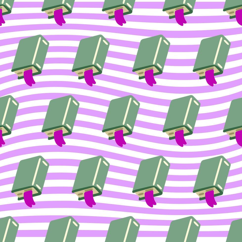 Seamless Cartoon Book Pattern Design vector