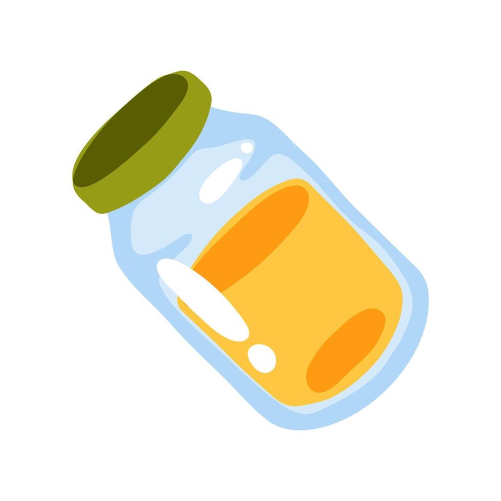Honey Jar Flat Illustration vector