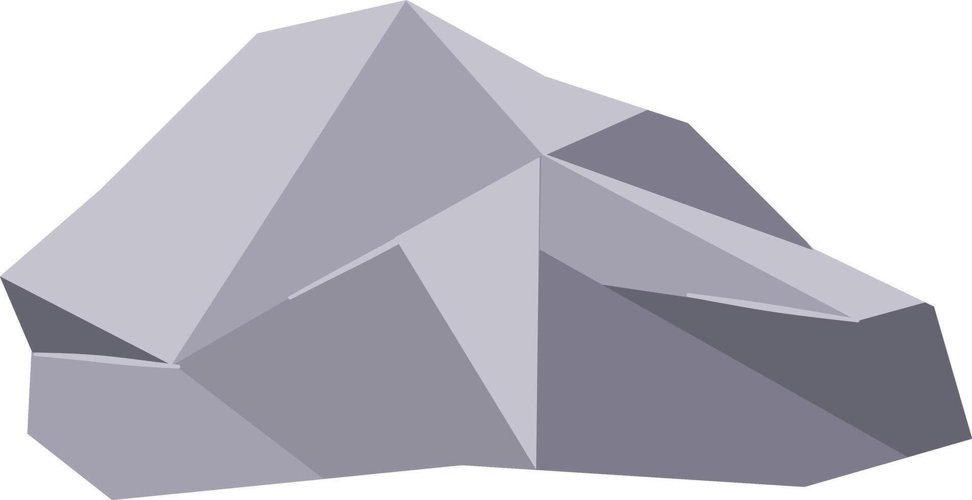 Boulder Rock Illustration on White Background vector