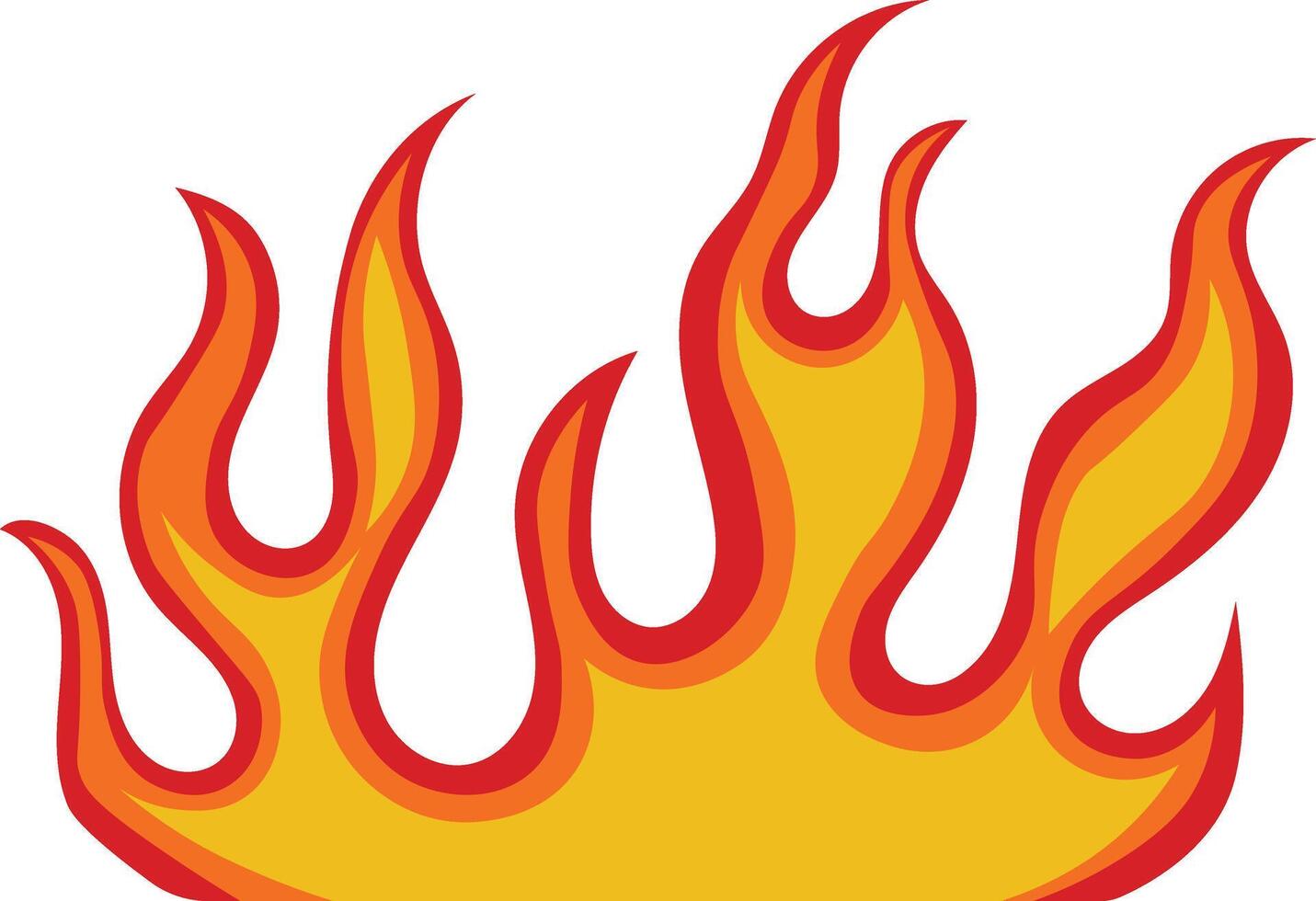 Fire Frame Illustration with Cartoon Design vector