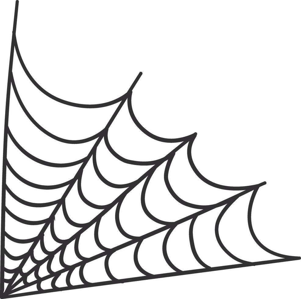 Spider Web Decorative in Simple Design vector