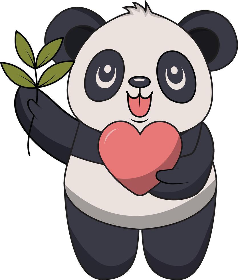 Cute Cartoon Panda Character vector