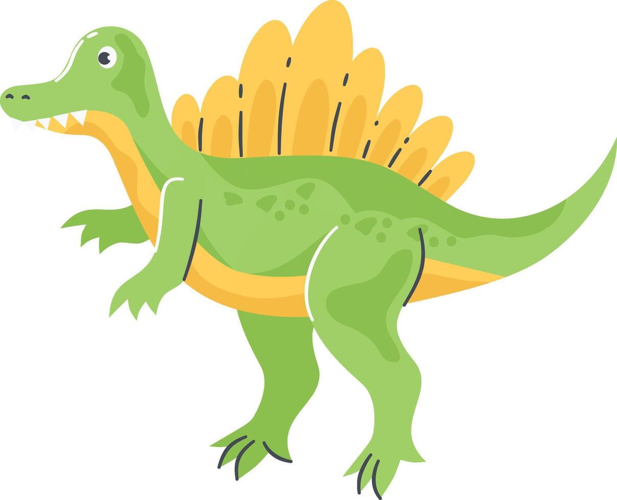 Cute Dinosaurs Cartoon Character. vector