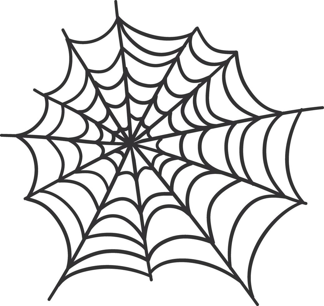 Spider Web Decorative on White Background. vector