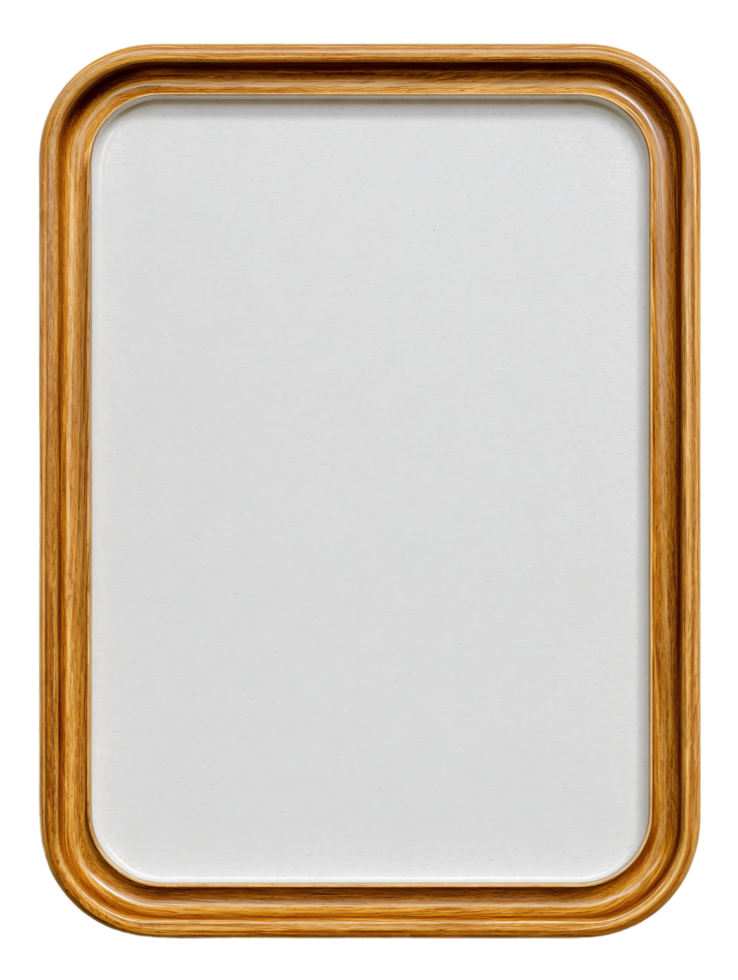 Blank wooden frame suitable for customization and creative displays png