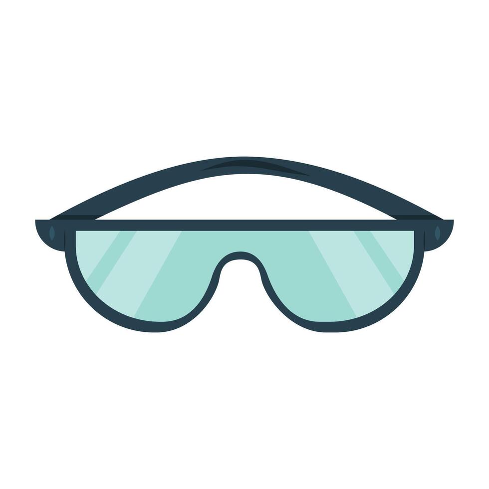 Stylish eyewear design featuring unique shape and reflective lenses vector