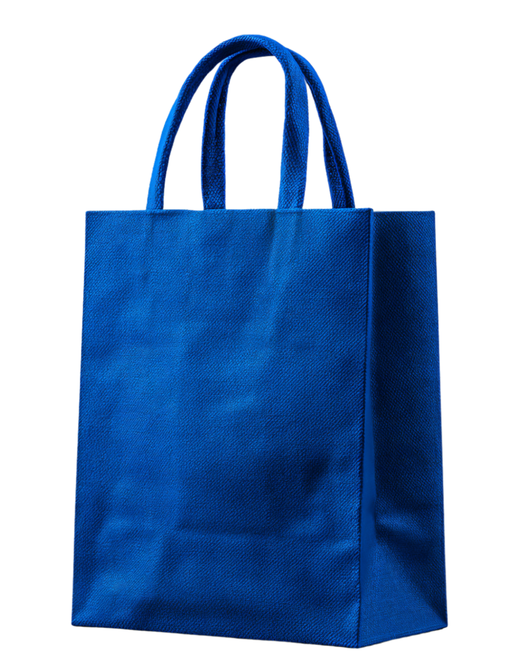 Vibrant Blue Reusable Shopping Bag Ideal for Eco-Friendly Lifestyle png