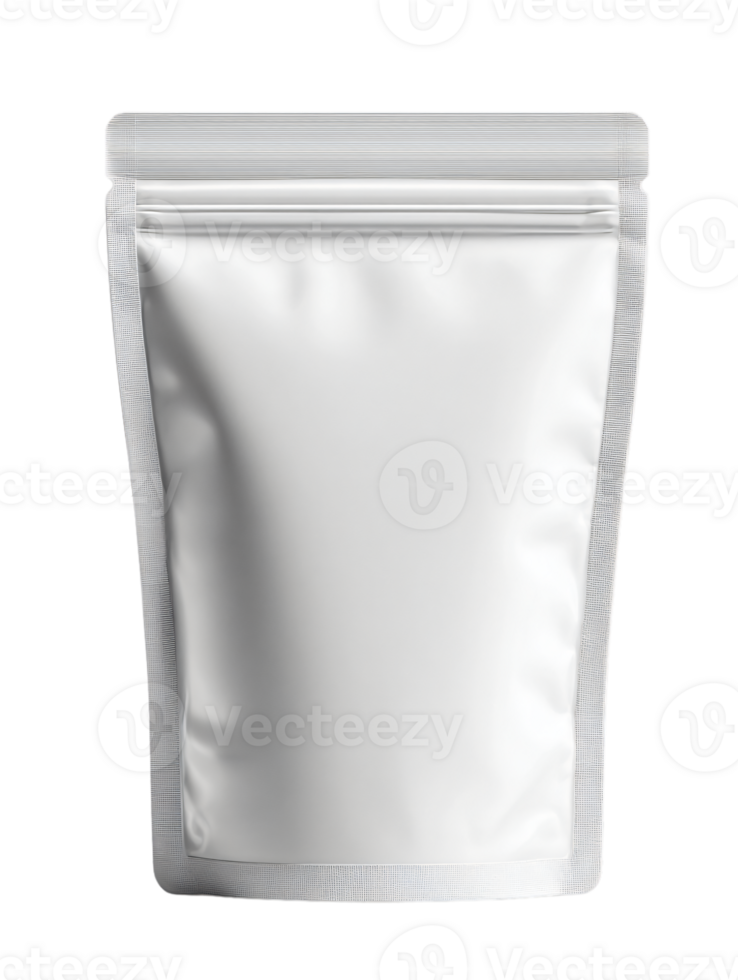Blank Stand-Up Pouch with Zip Lock Closure for Packaging Products png