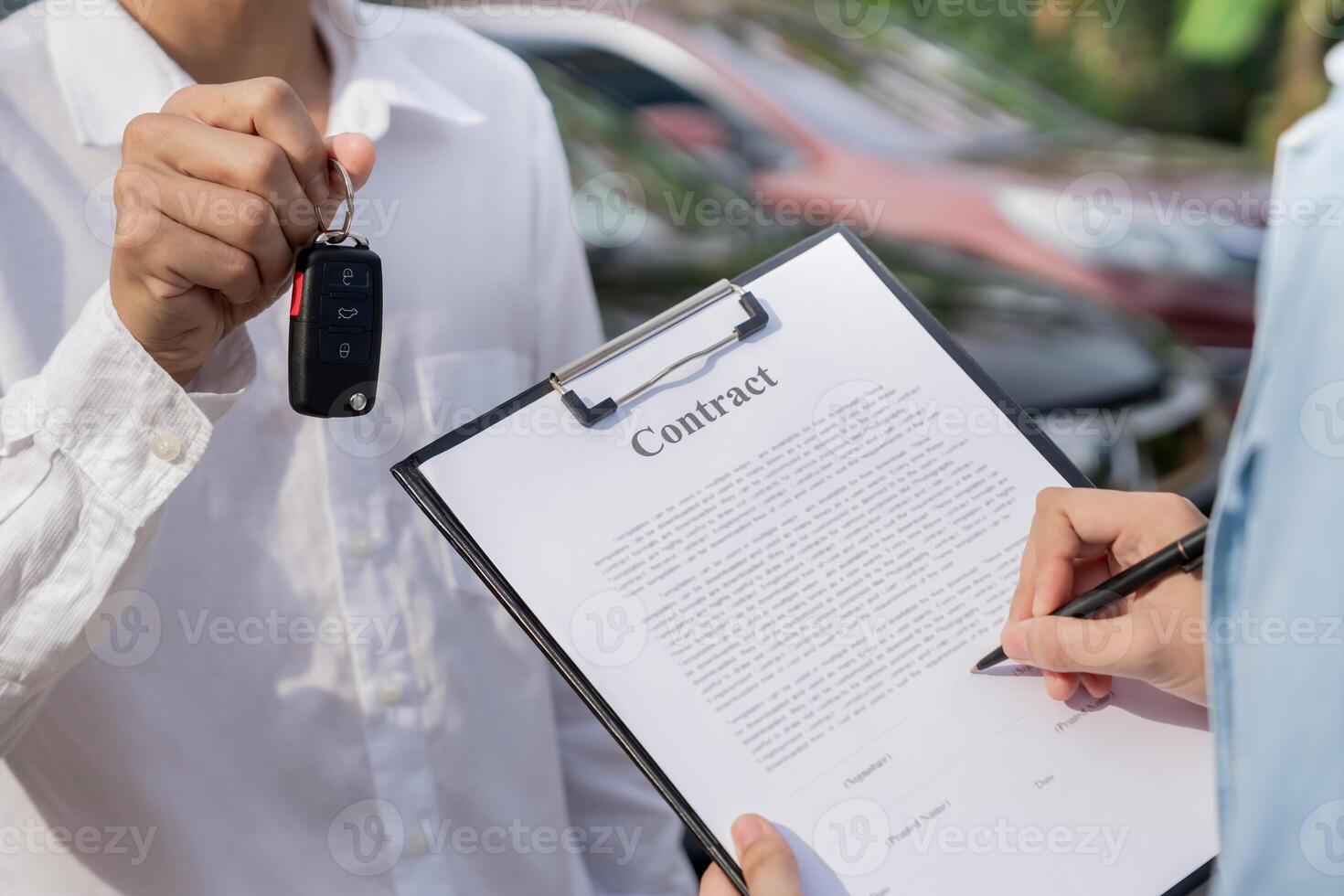 lease, rental car. sell, buy. Sign contract for new and used Car. Sales, loan credit financial, rent vehicle, insurance, renting, Seller, dealer, installment, car care business photo