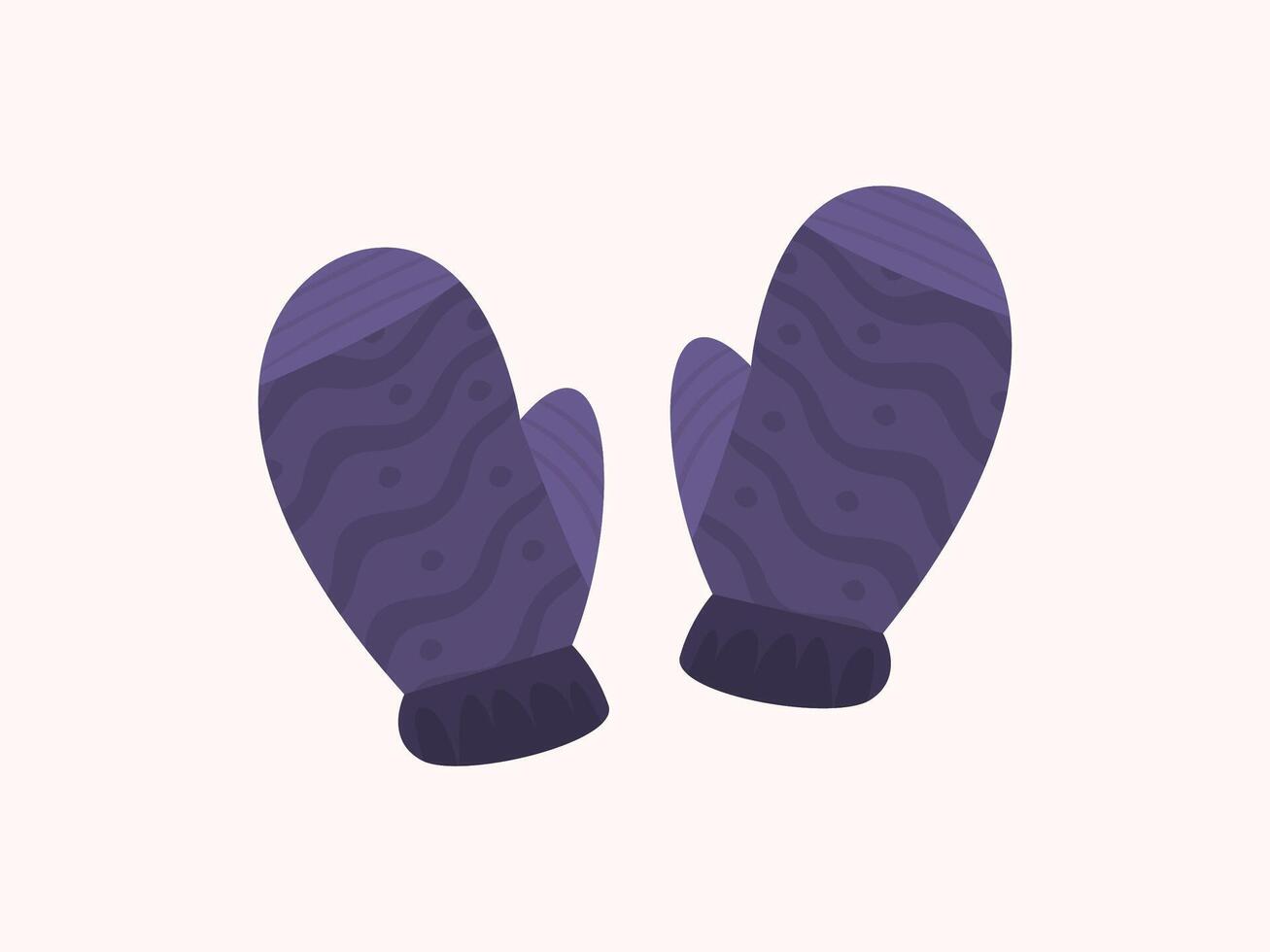 Winter gloves icon illustration in flat style vector