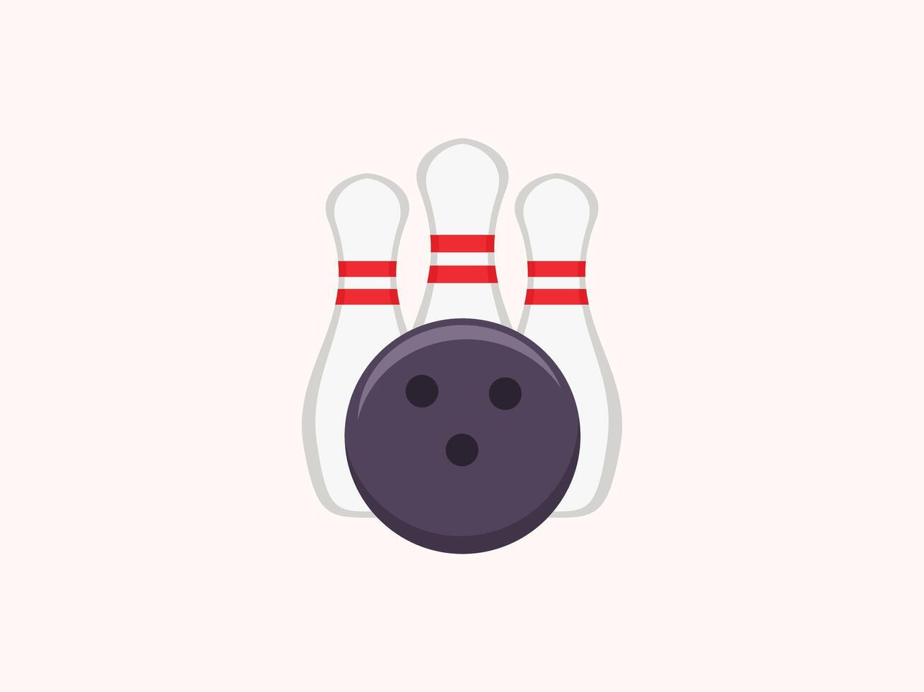 Bowling icon illustration with simple and clean design vector