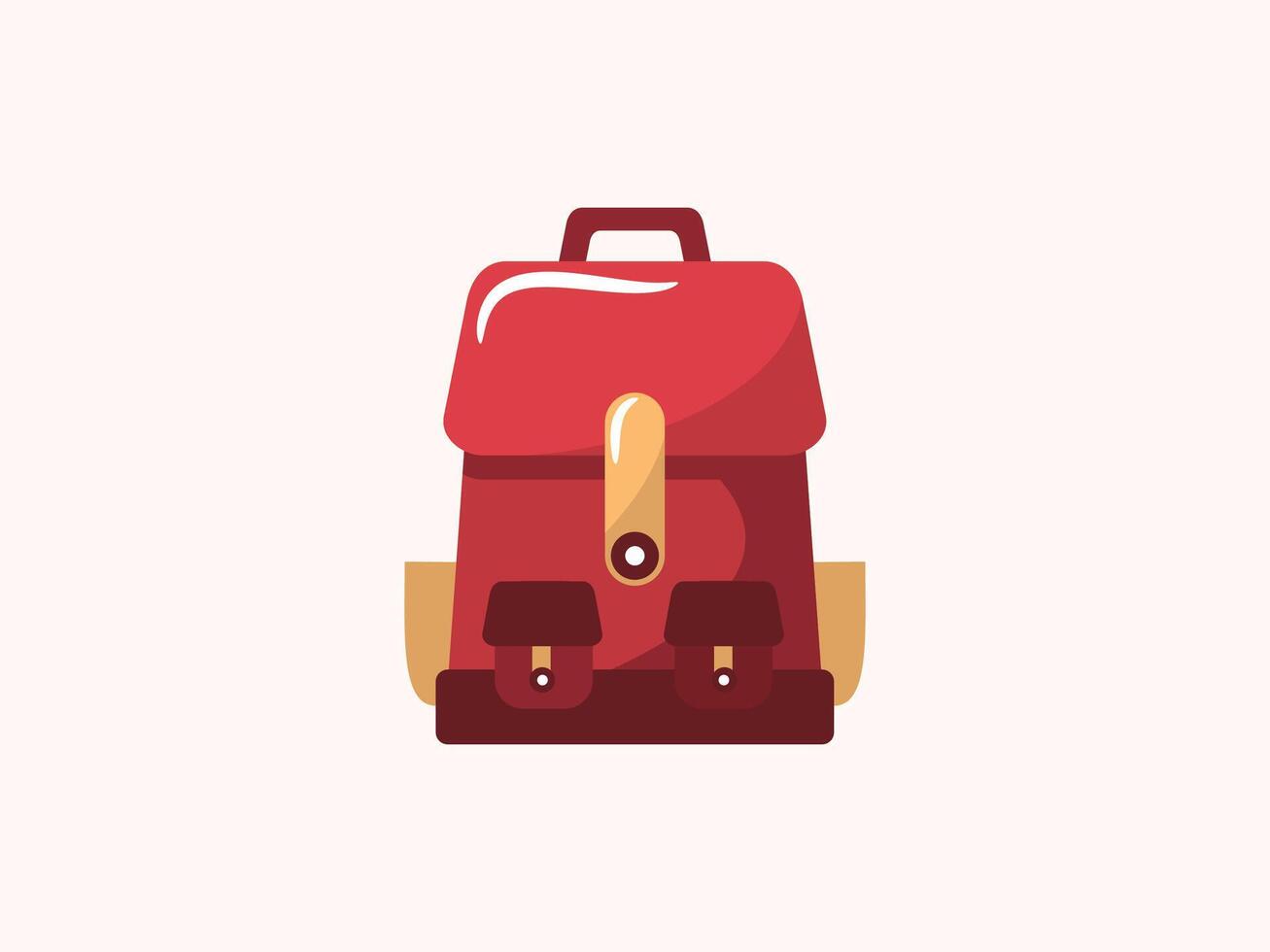 Backpack icon design illustration in simple vector