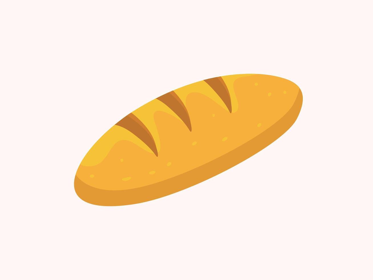 Bread design illustration in simple flat style vector
