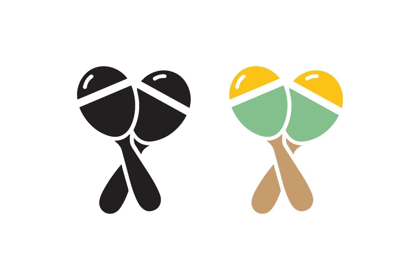 Maracas icon isolated on flat background. Simple maracas logo vector