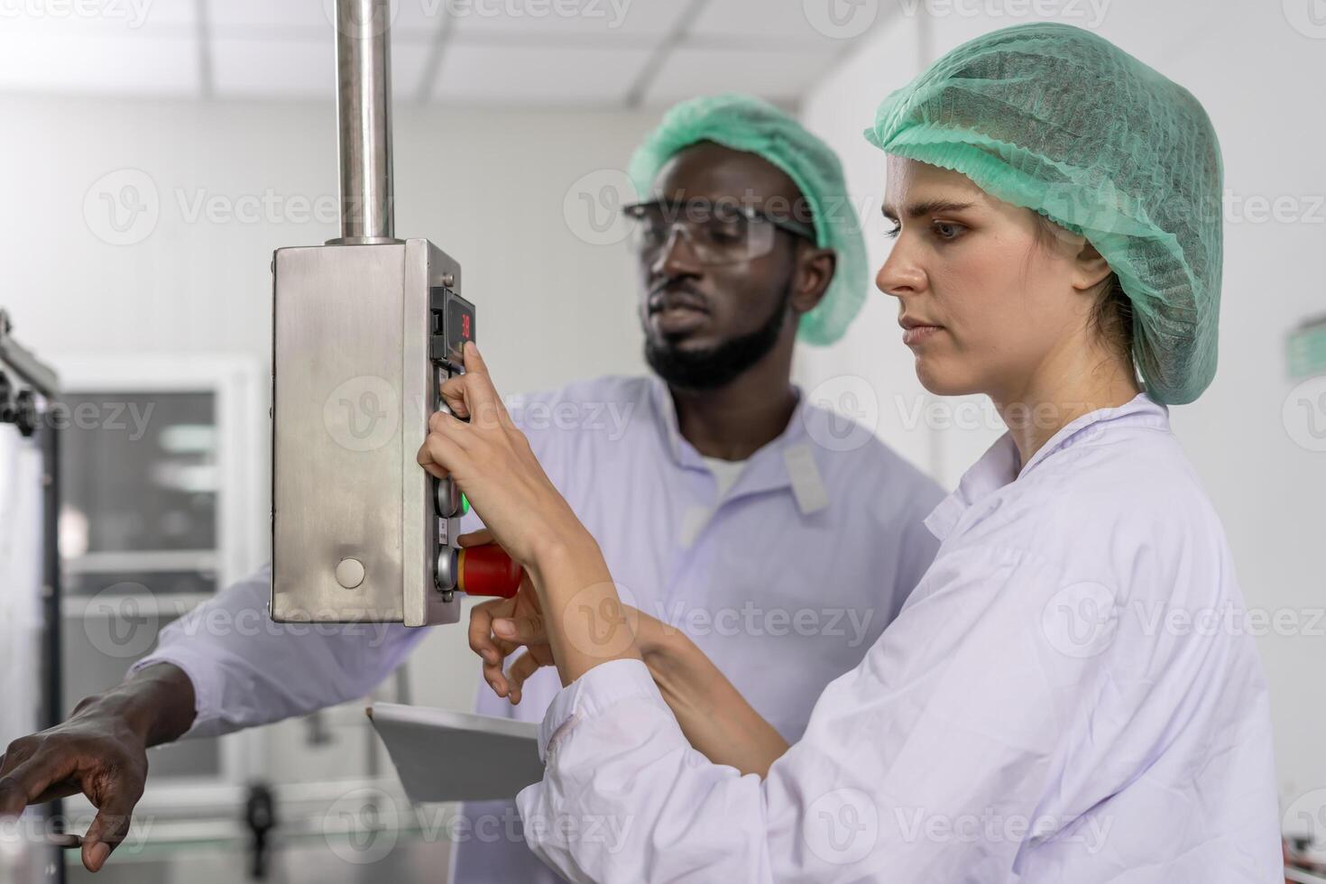 inspection about quality control food or beverages on warehouse before send product to the customer. Quality control or assurance, Good standard photo