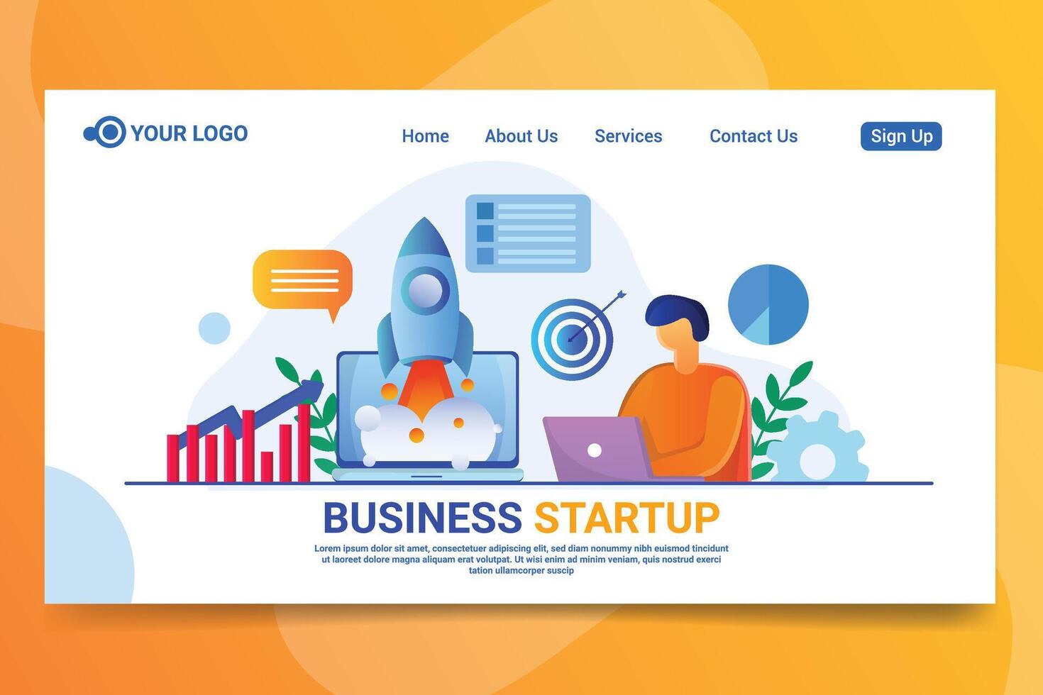 Business Report and Data Analysis Concept vector