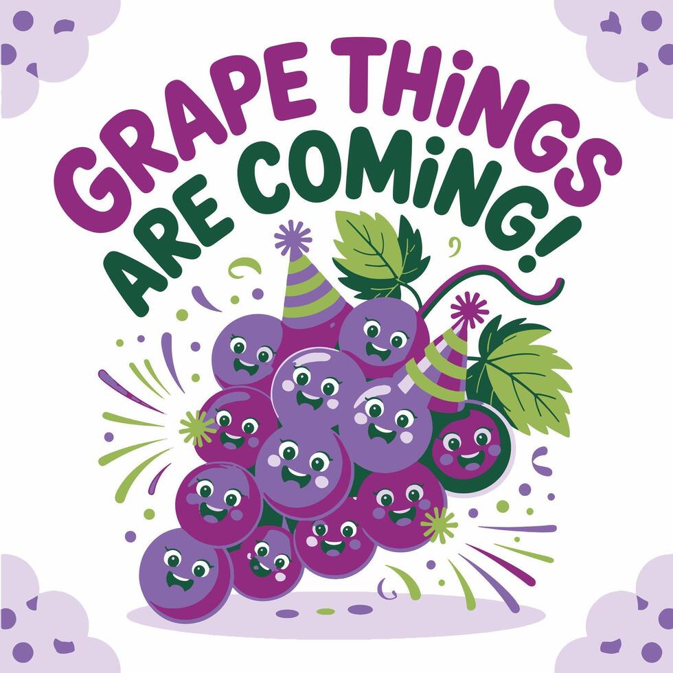grape things are coming vector