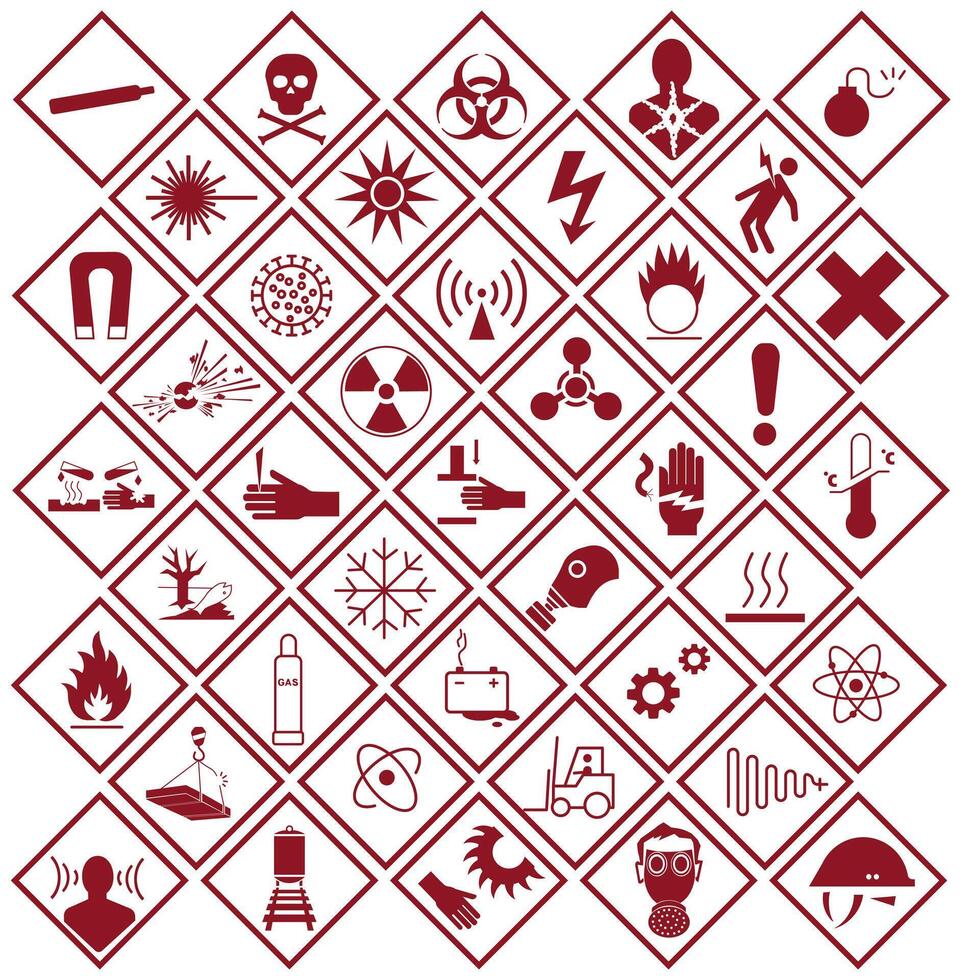 A sign of physical danger. Signs of health and environmental hazards. vector
