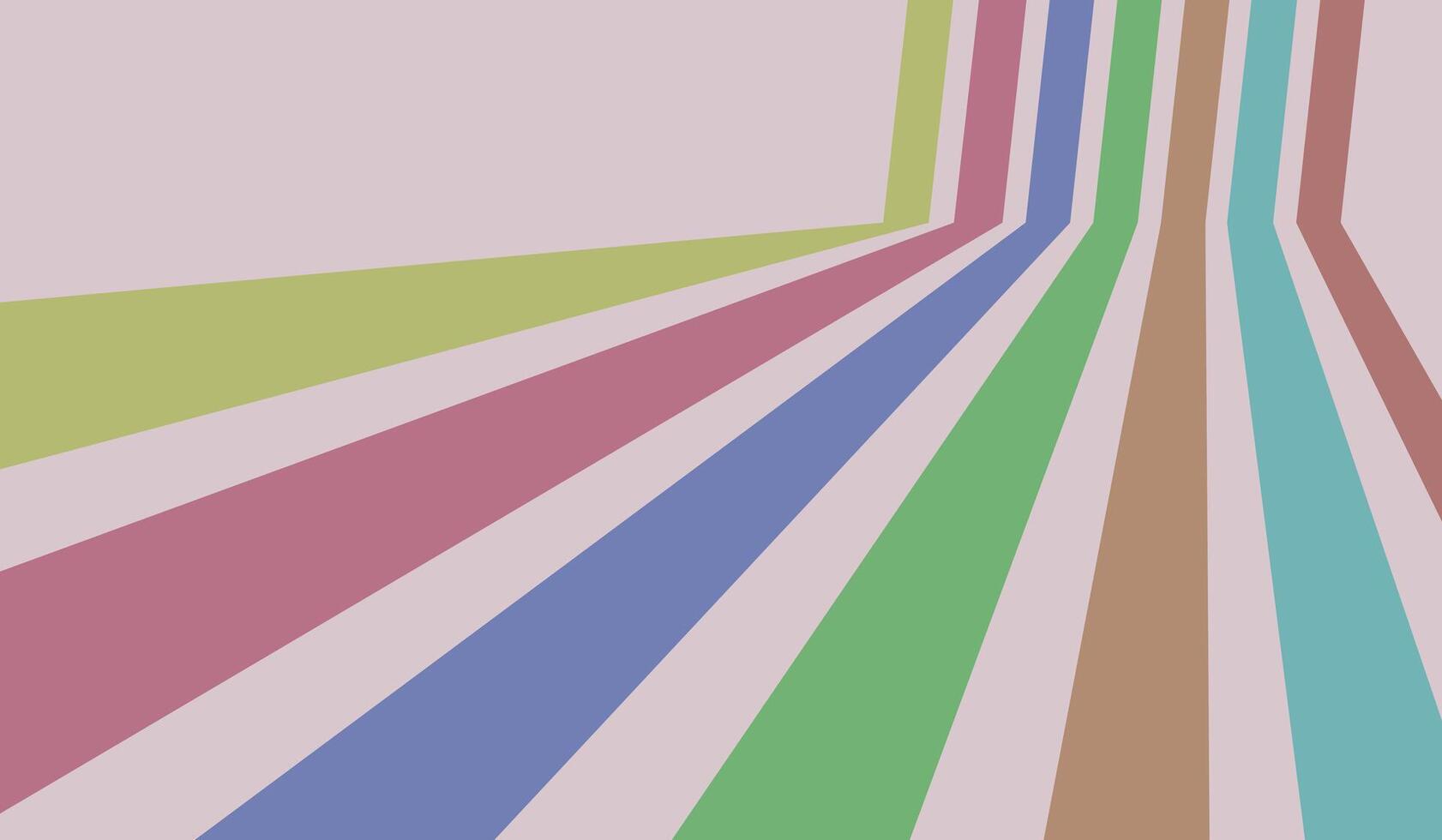 Full color straight line with a curve. Straight lines of different colors with a bend. vector