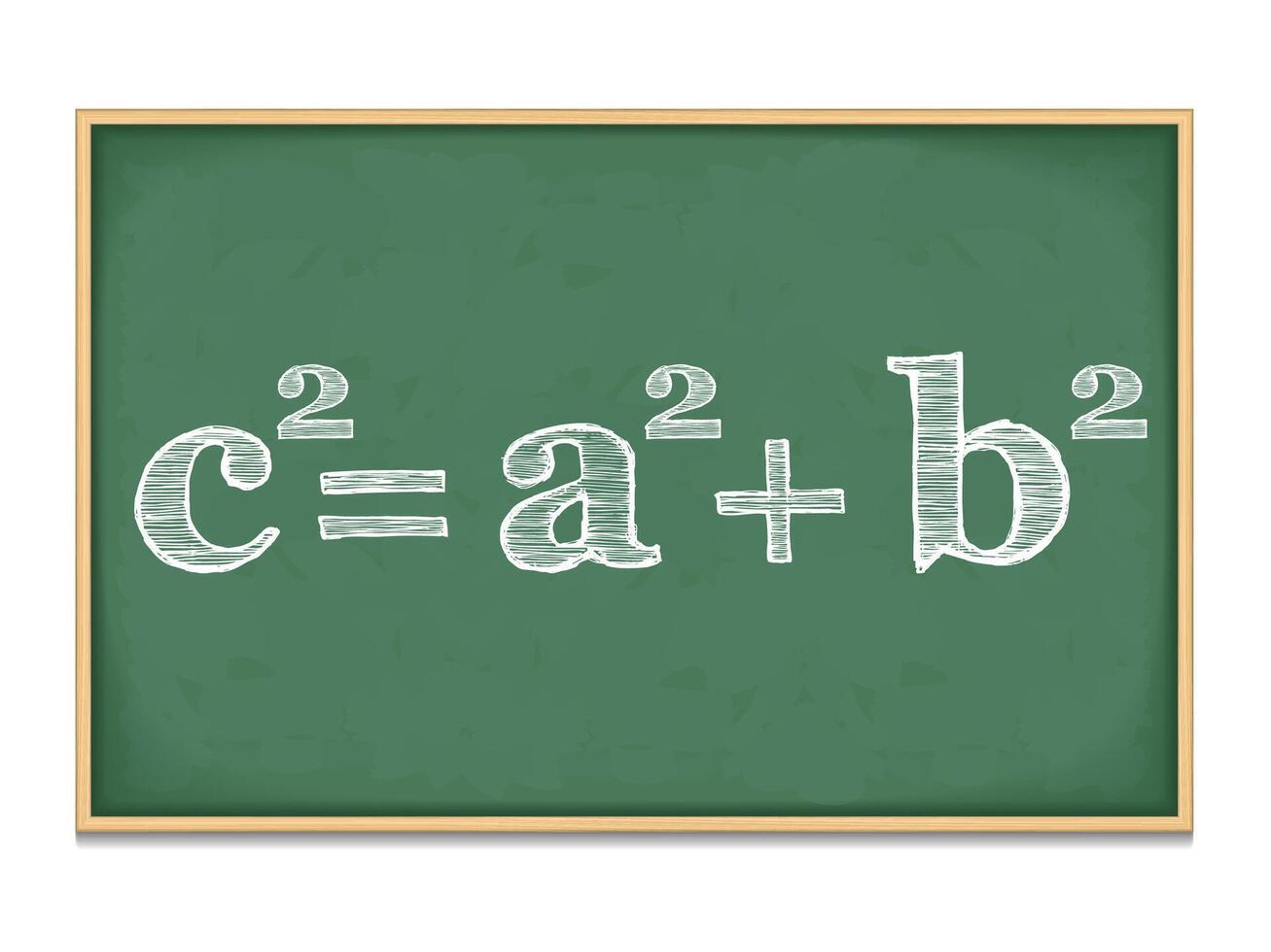 Pythagoras theorem on blackboard vector