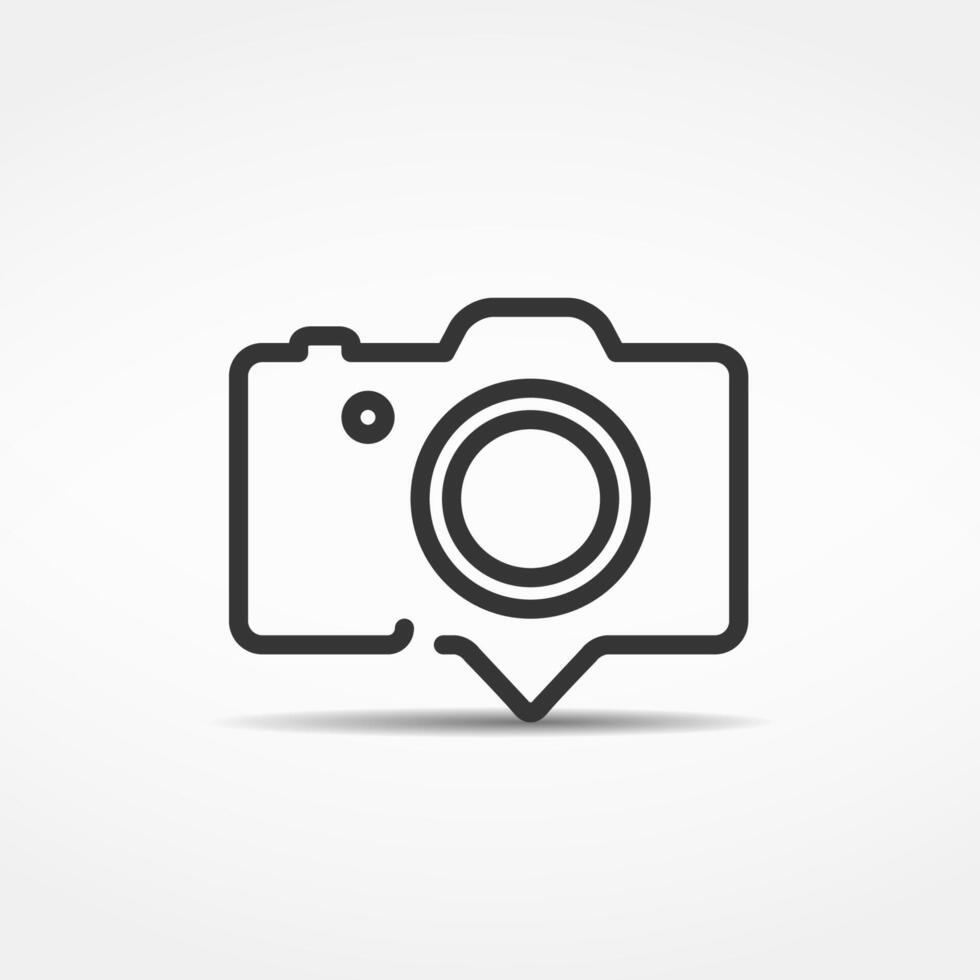 Camera icon or emblem vector
