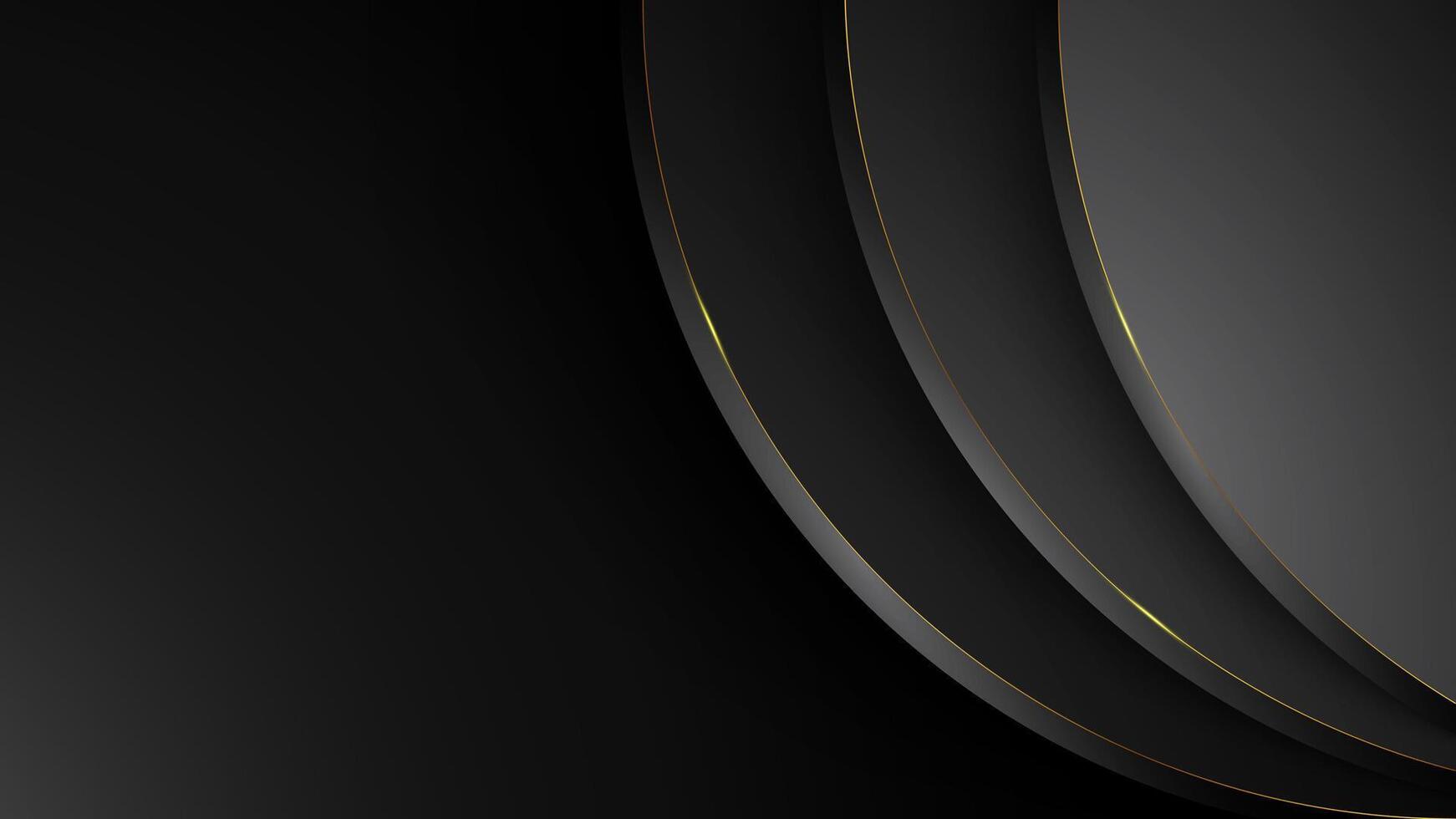 Black gradient Islamic background with layering technique vector
