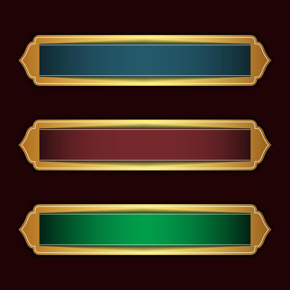 Islamic text box with slice technique vector