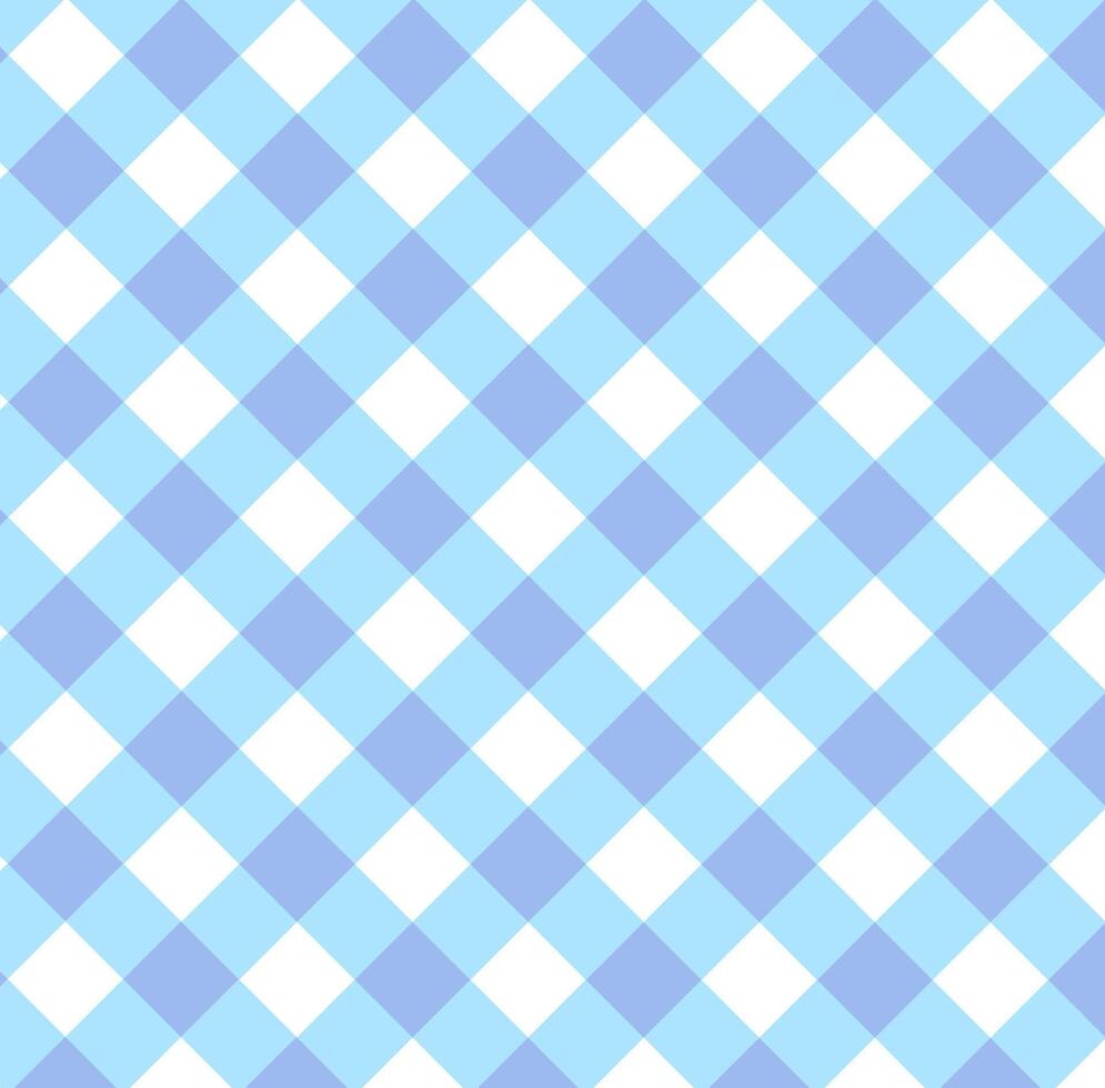 Soft light blue and white squares form a checked pattern, creating a visually appealing illustration. This design is ideal for backgrounds in textiles, home decor, or digital projects vector