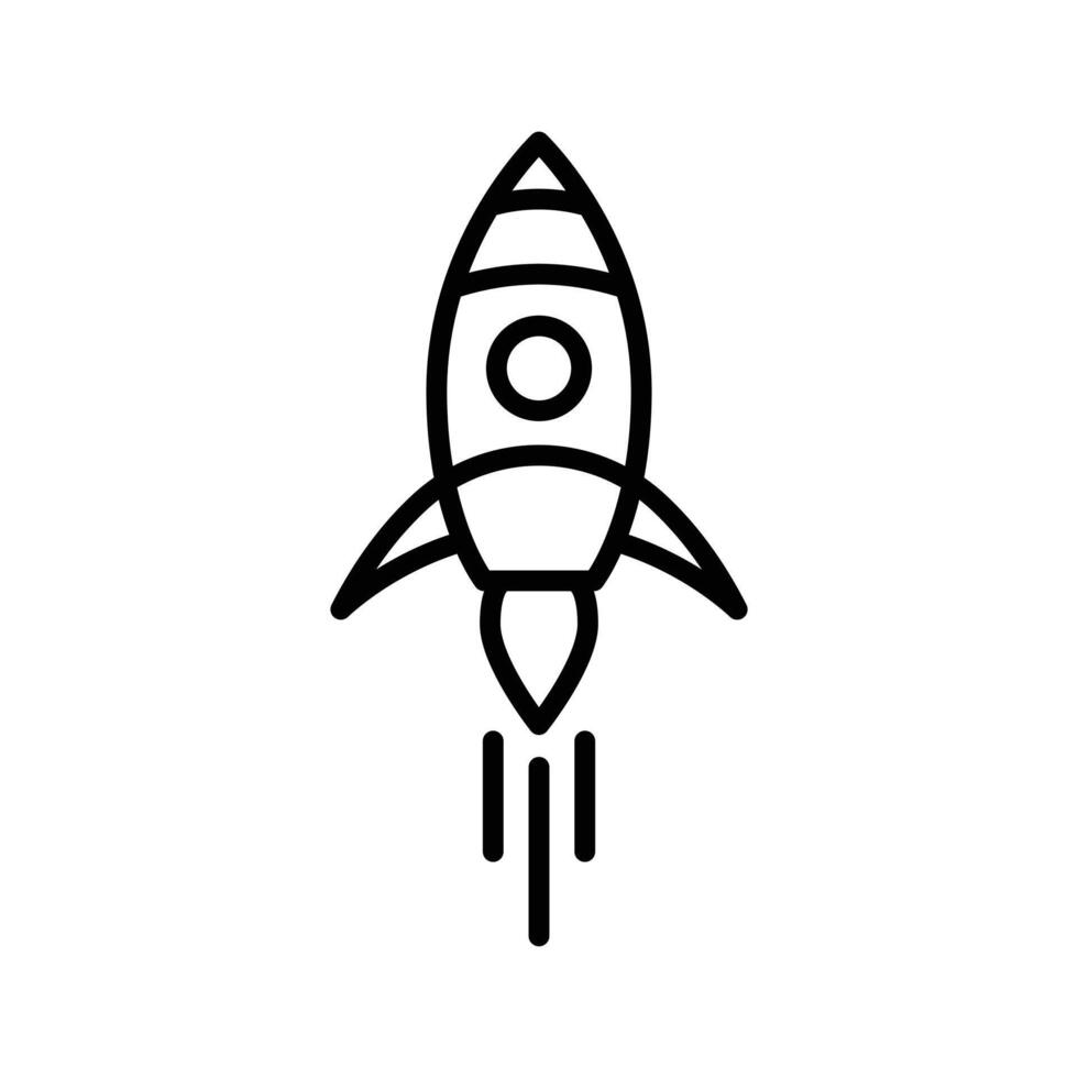 rocket icon design concept line style vector