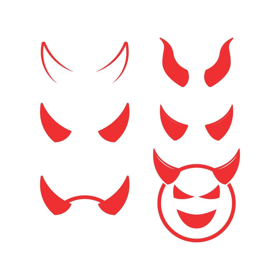 red devil horn icon logo design concept idea vector