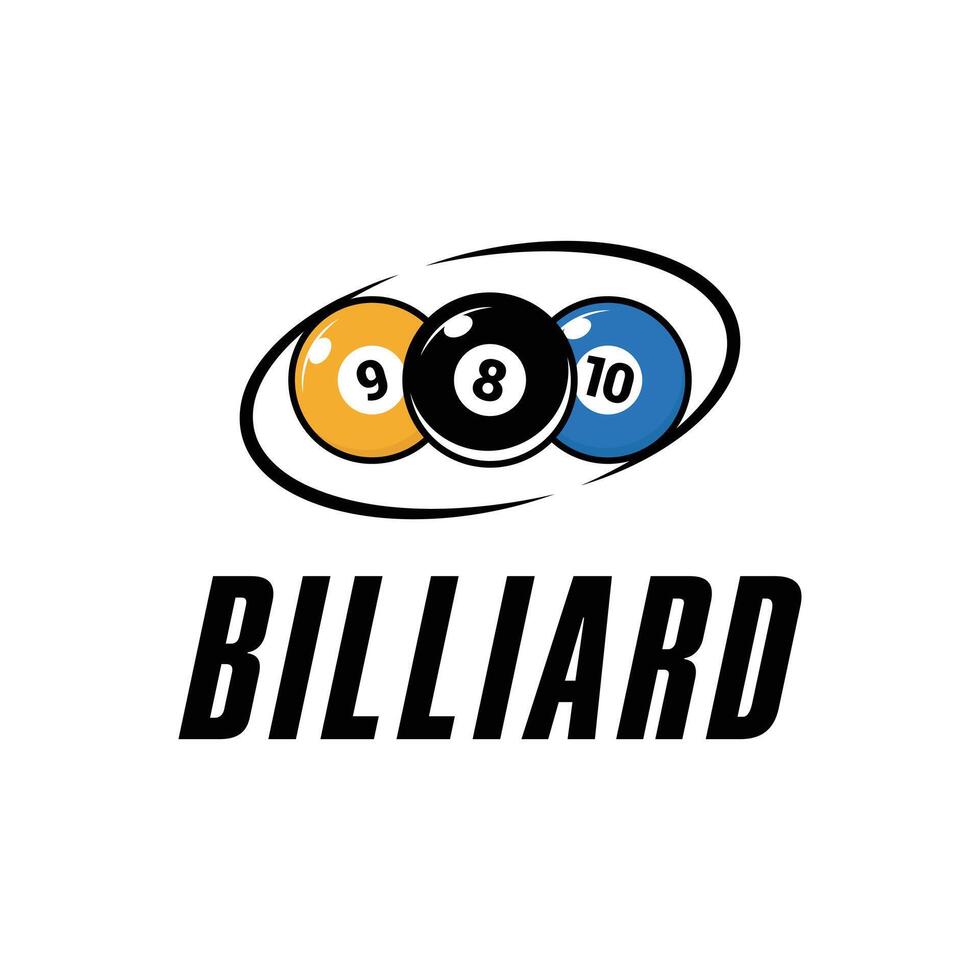 billiard ball logo design concept simple idea vector