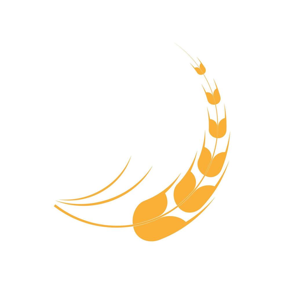 wheat grain logo design concept simple vector