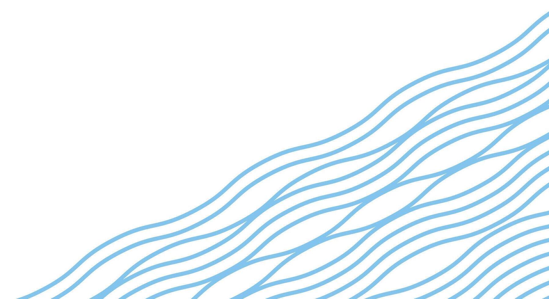 wave pattern water line background design template vector