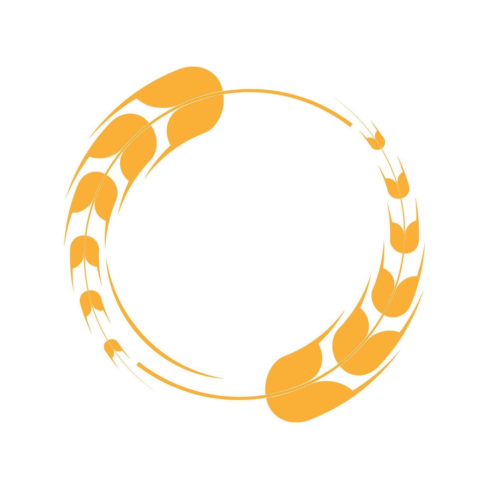 wheat logo design concept idea in a circle vector
